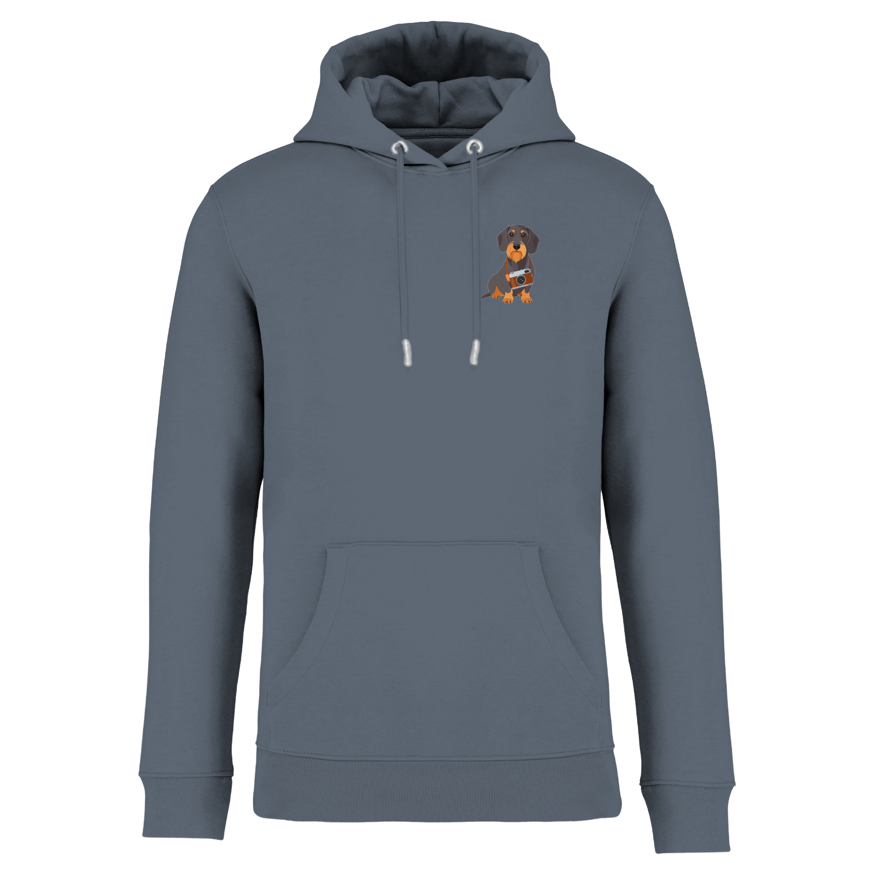 Bio Hoodie mit Dackel-Motiv Kamera | einzigartigbunt