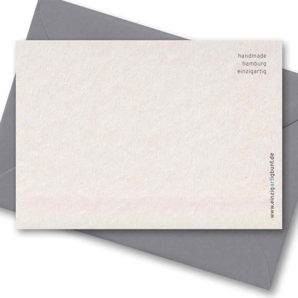 Handgedruckte Postkarte I Schwein - Viel Glück