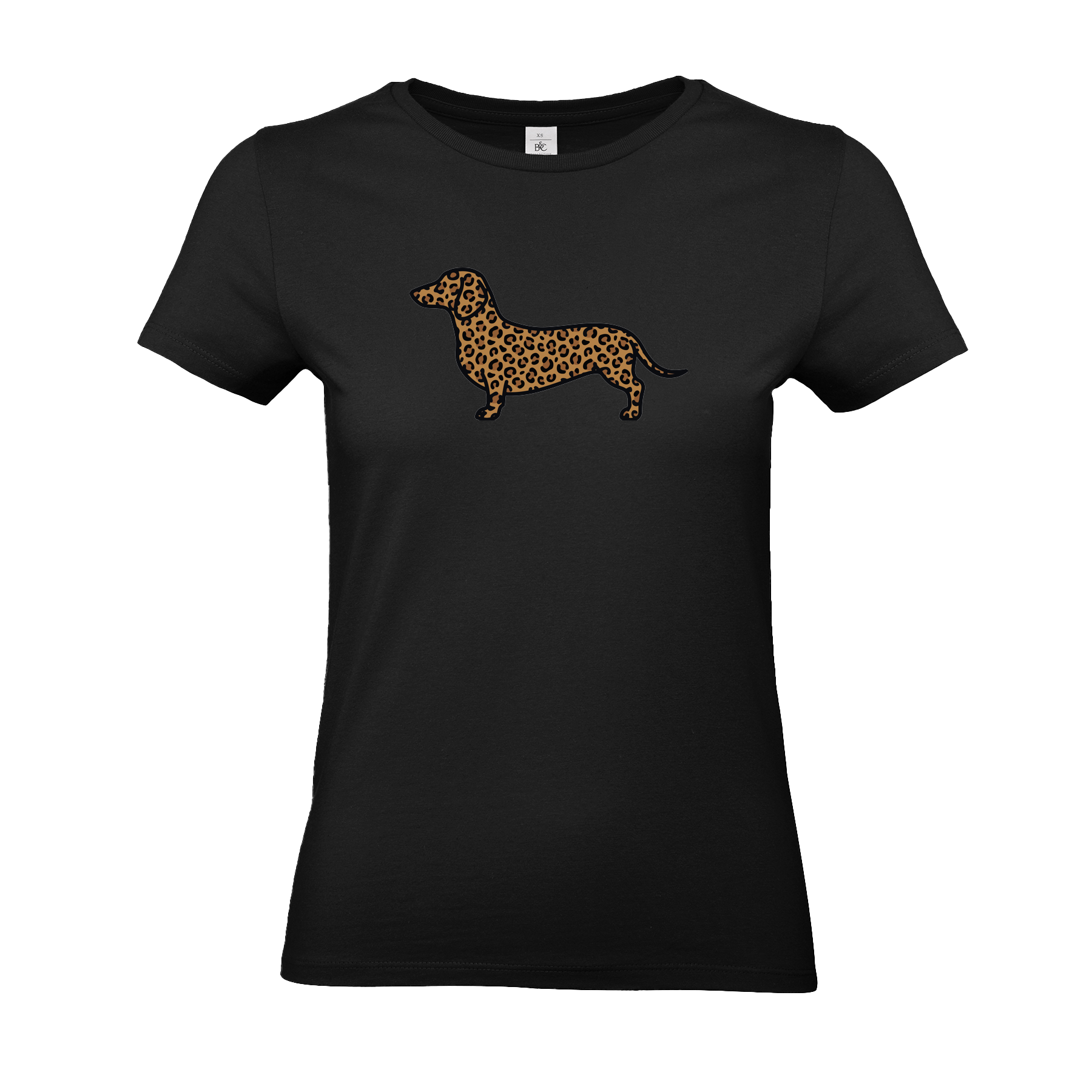 Damen T-Shirt mit Dackel im Leo-Look | Nachhaltige Bio-Mode