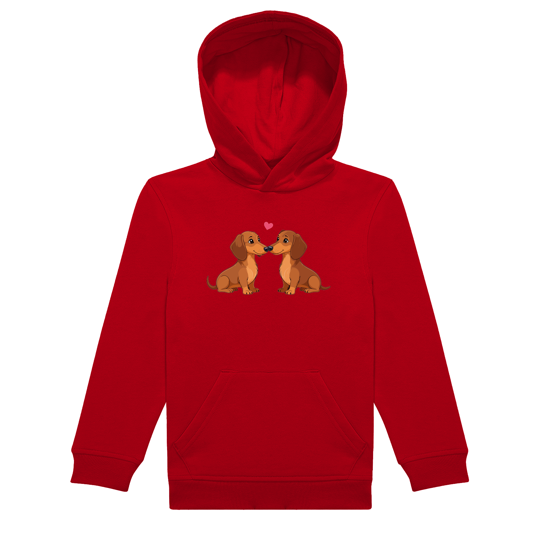 Kinder Hoodie mit Dackel-Motiv aus Bio-Baumwolle | Nachhaltig und Fair
