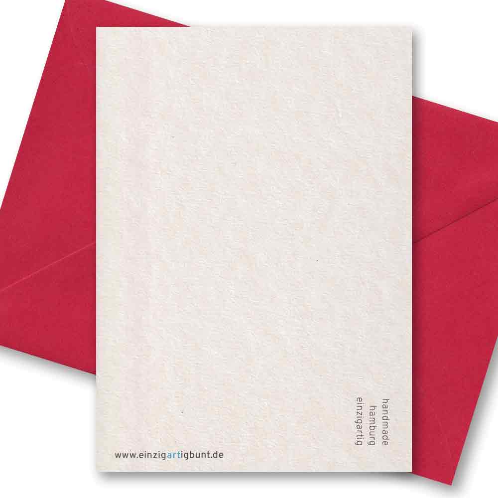 Handgedruckte Postkarte I Weihnachtsmann