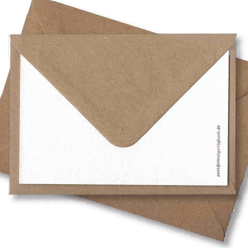 Handgedruckte Postkarte I Hamburg Hummel Wasserträger