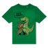 Grünes Kinder-T-Shirt mit Dackel und Dino Motiv, &