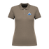 Braunes Polo-Shirt mit blauer Welle und Segelboot-Motiv, nachhaltig – einzigartigbunt