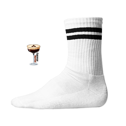 Espresso Martini Socken mit Black Stripes