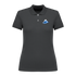 Dunkelgraues Polo-Shirt mit blauer Wellen- und Segelboot-Stickerei, nachhaltig – einzigartigbunt