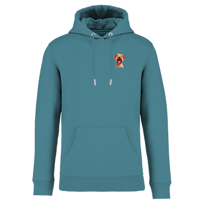 Bio Hoodie mit lachendem Dackel | einzigartigbunt