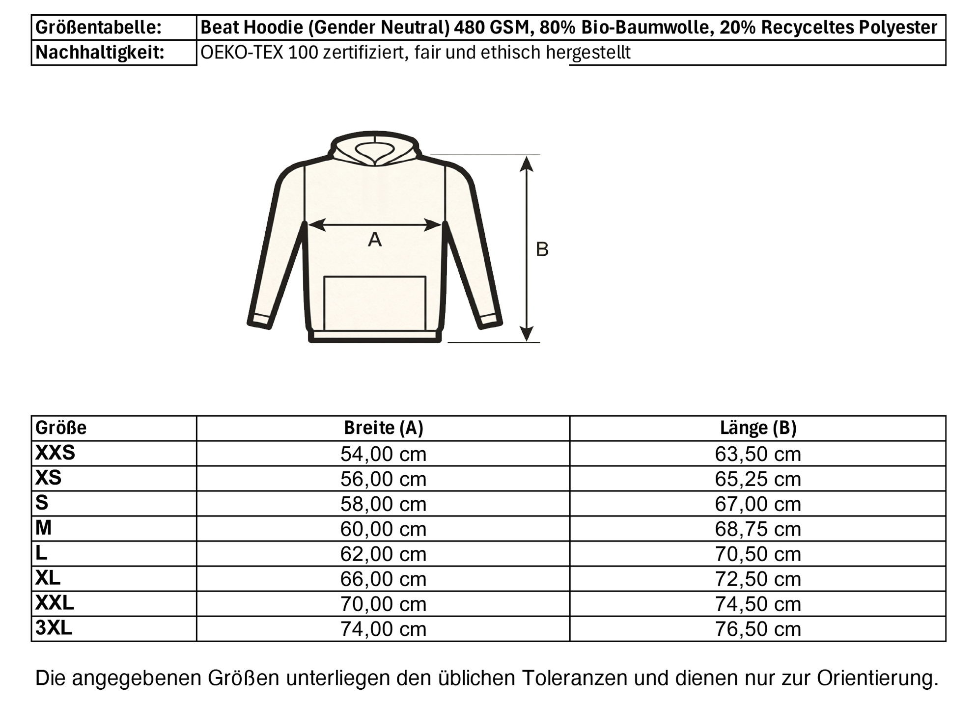 Extra schwerer Bio-Hoodie mit frechem Früchte-Print | Nachhaltiges Statement