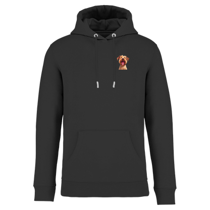 Bio Hoodie mit lachendem Dackel | einzigartigbunt