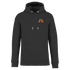 Schwarzer Hoodie mit niedlichen Dackel-Motiven und Herz, nachhaltig – einzigartigbunt