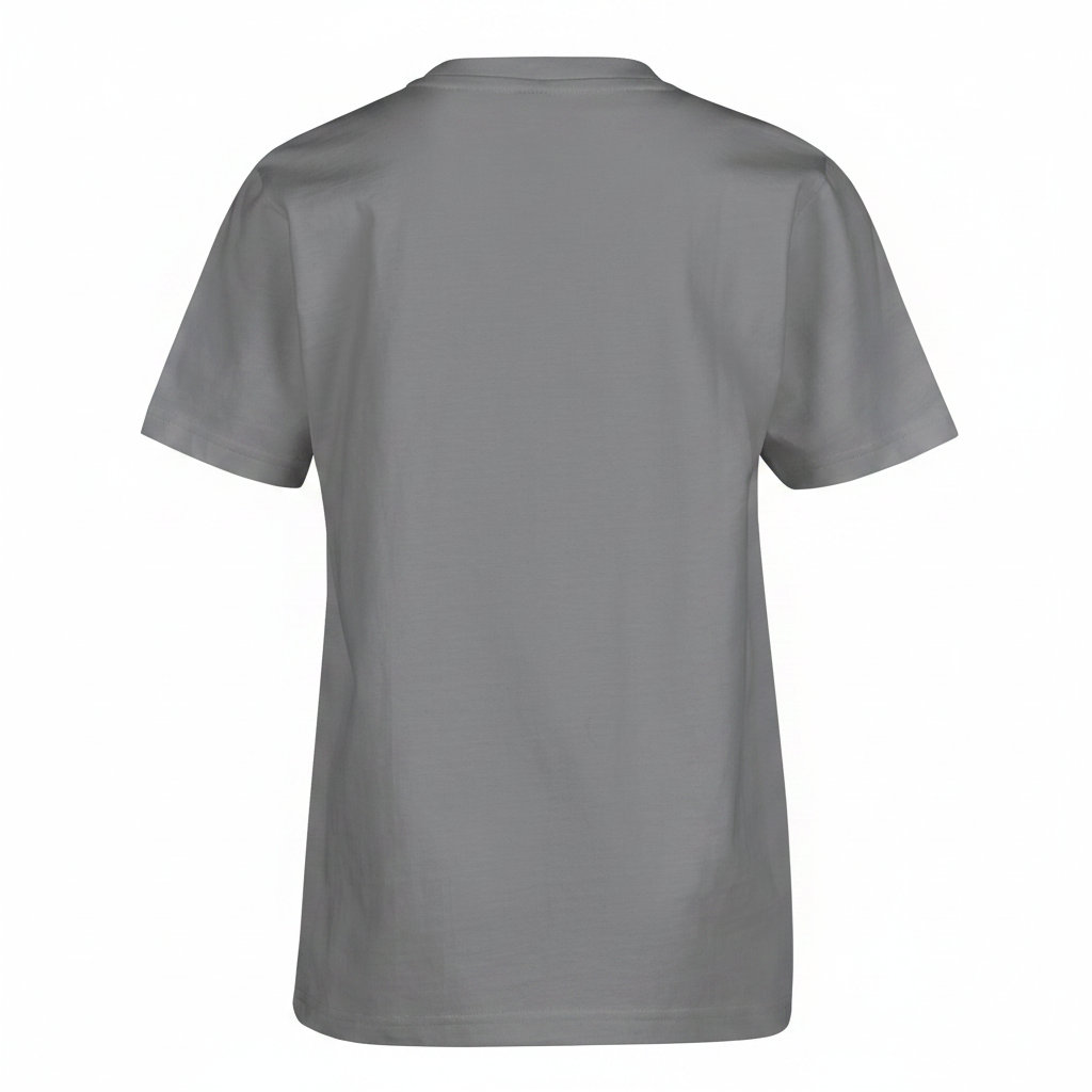 Kinder T-Shirt von hinten in Grau.