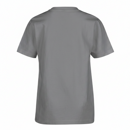 Kinder T-Shirt von hinten in Grau.