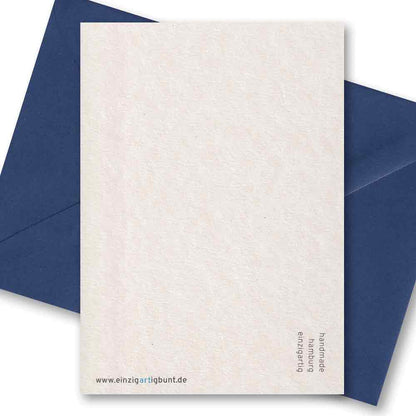 Handgedruckte Postkarte I Frohe Weihnachten ihr Landratten