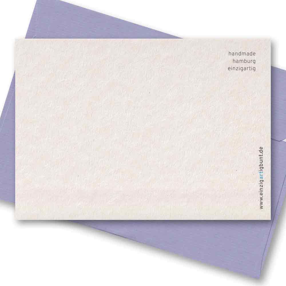 Handgedruckte Postkarte I Kassette Herzlichen Glückwunsch