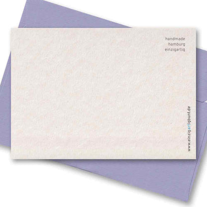 Handgedruckte Postkarte I Kassette Herzlichen Glückwunsch