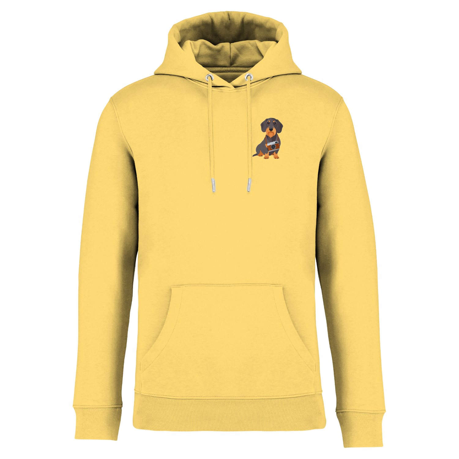 Bio Hoodie mit Dackel-Motiv Kamera | einzigartigbunt