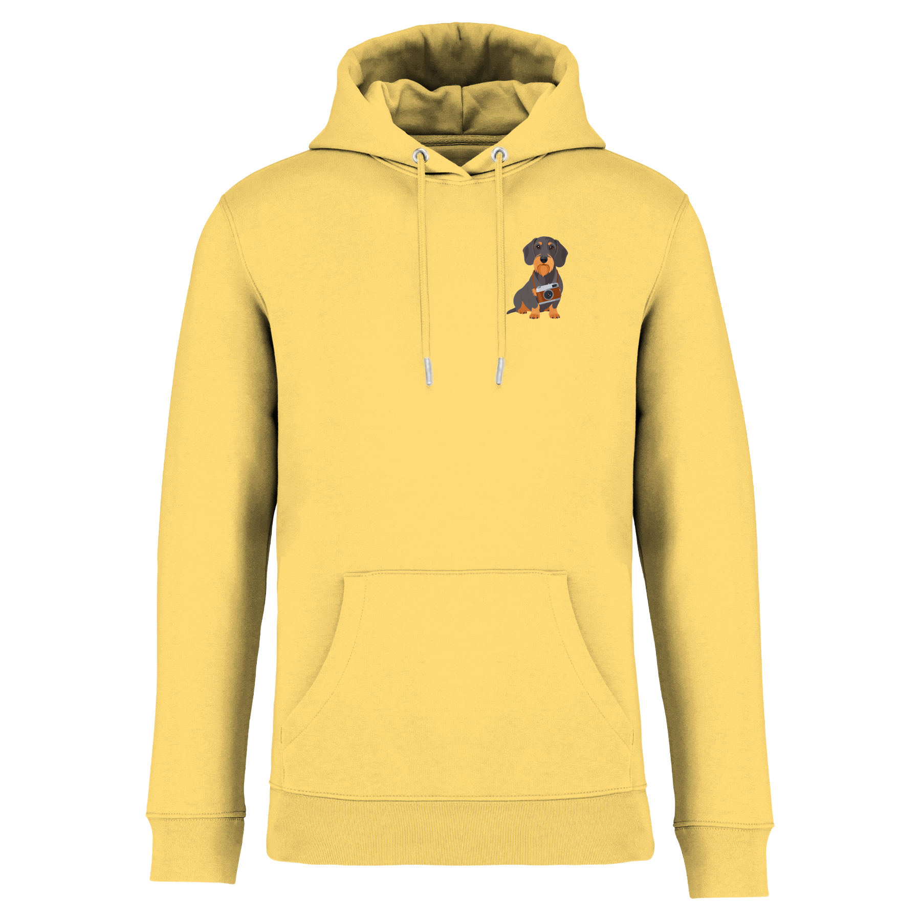 Bio Hoodie mit Dackel-Motiv Kamera | einzigartigbunt