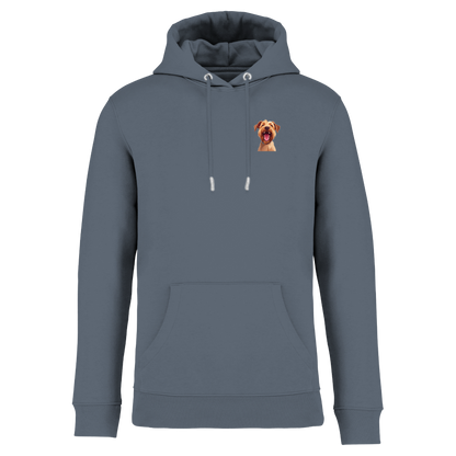 Bio Hoodie mit lachendem Dackel | einzigartigbunt