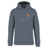 Grauer Hoodie mit Dackel-Motiv und Schmetterling, nachhaltig – einzigartigbunt