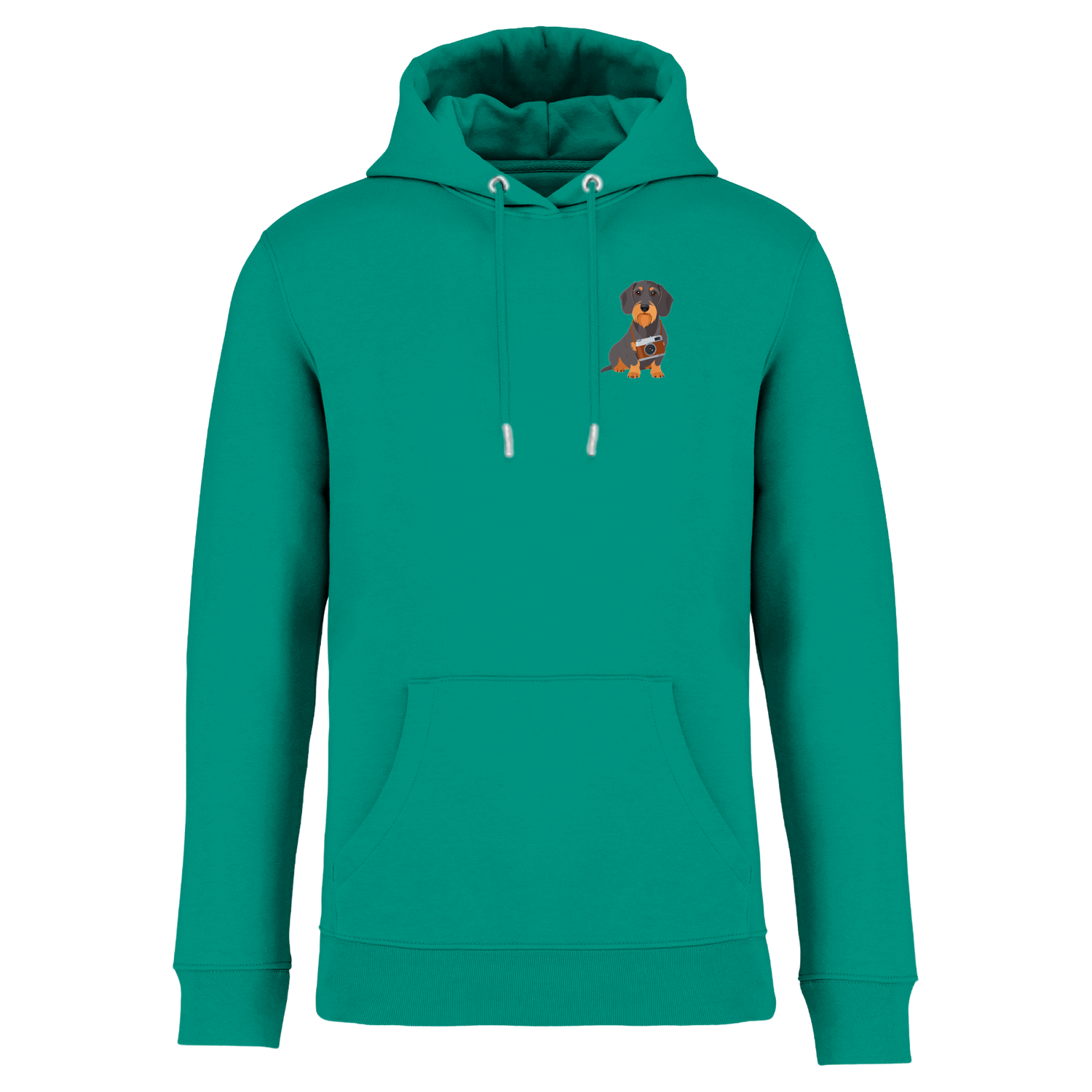 Bio Hoodie mit Dackel-Motiv Kamera | einzigartigbunt