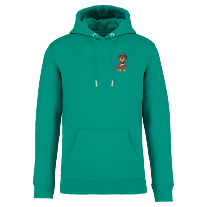 Bio Hoodie mit Dackel-Motiv Kamera | einzigartigbunt