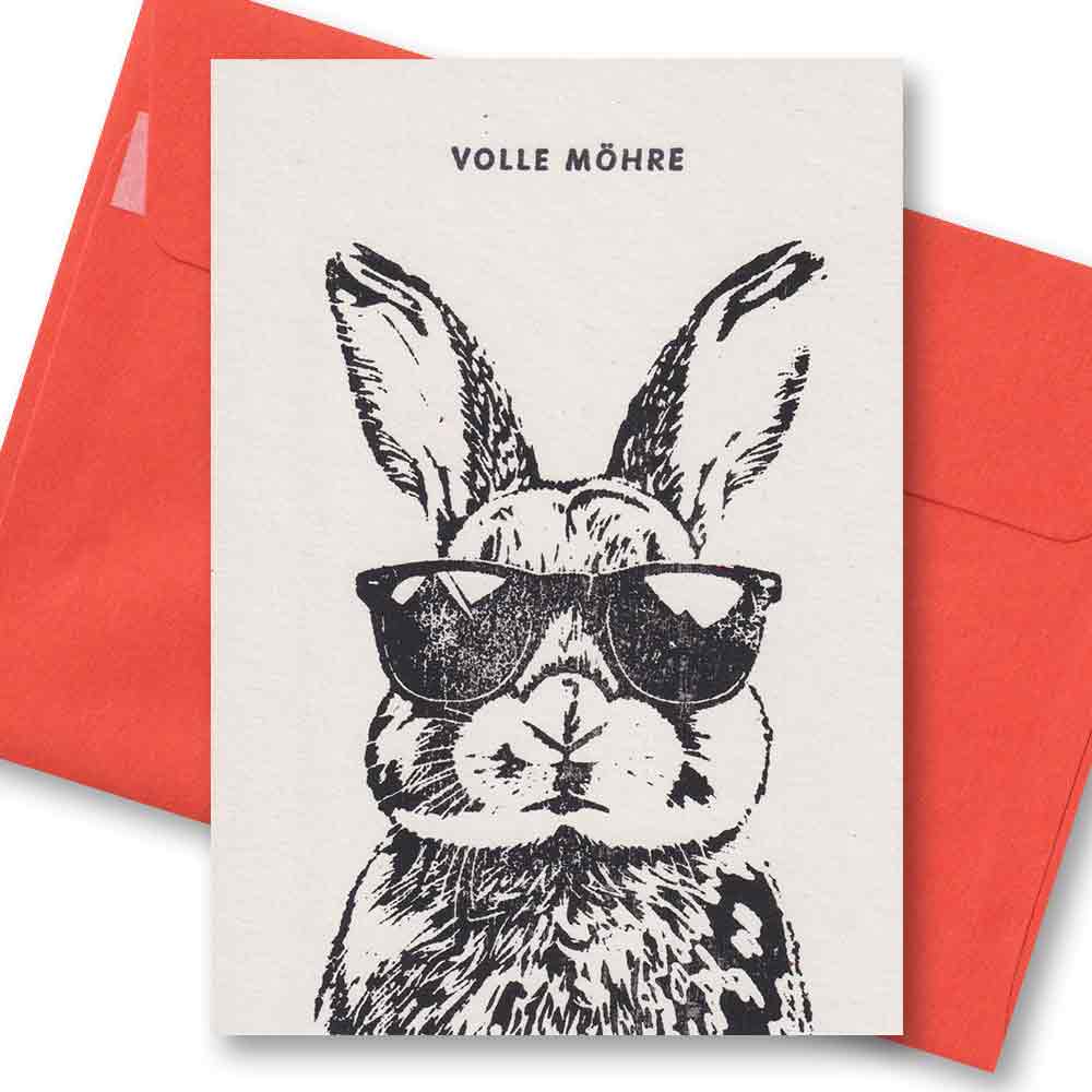 Coole Hasen-Illustration mit Sonnenbrille und Text &