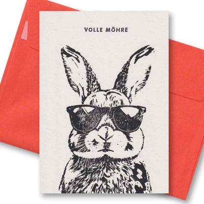 Coole Hasen-Illustration mit Sonnenbrille und Text &