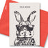 Coole Hasen-Illustration mit Sonnenbrille und Text &