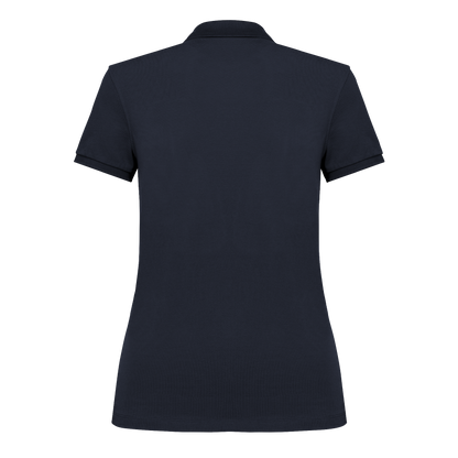 Dunkelblaues Polo-Shirt mit nachhaltigem Design – einzigartigbunt