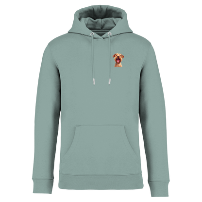 Bio Hoodie mit lachendem Dackel | einzigartigbunt