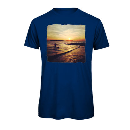 Blau mit Sonnenuntergang &amp; SUP-Motiv, nachhaltig – einzigartigbunt
