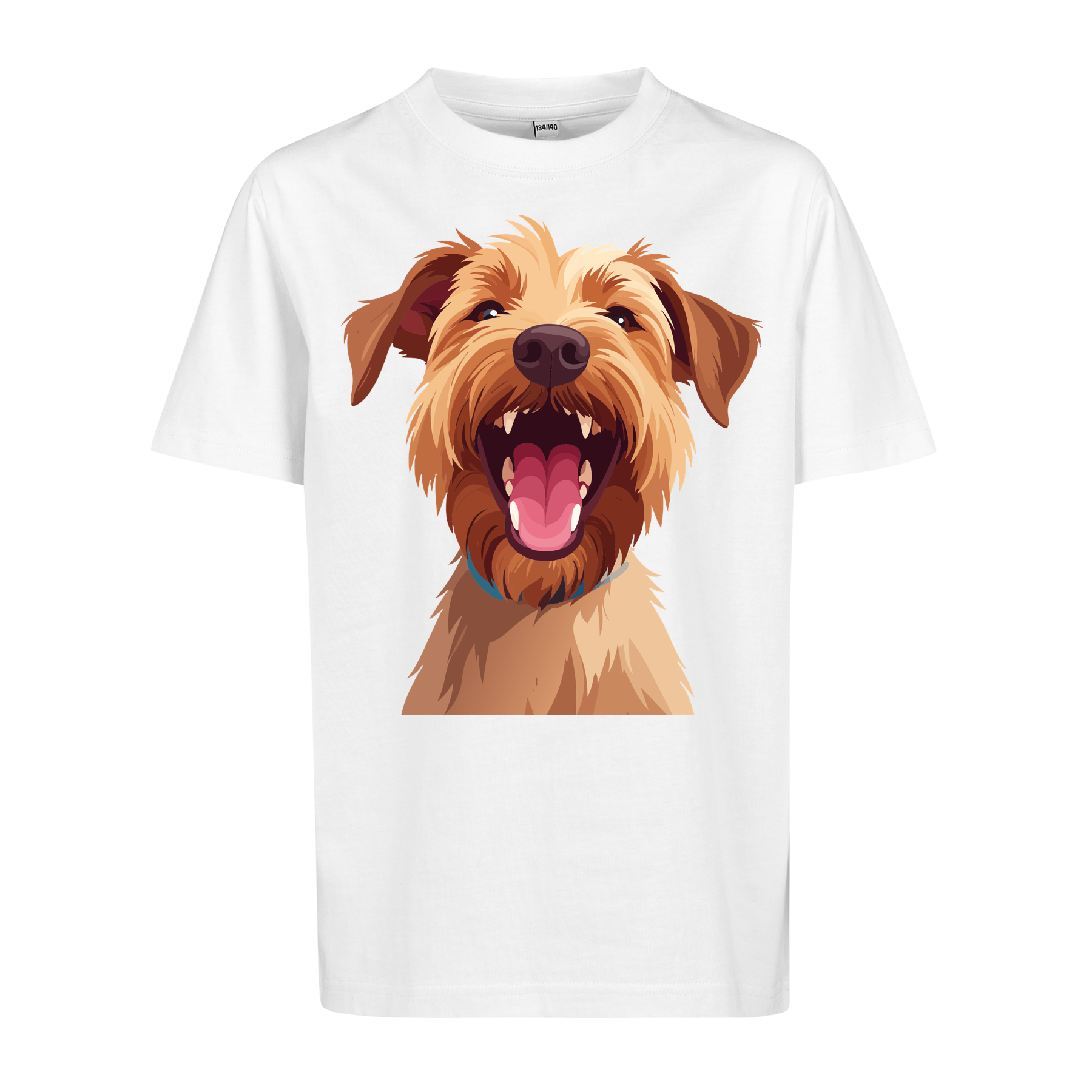 Kinder T-Shirt mit lachendem Dackel Gesicht | Bio-Baumwolle und Fair