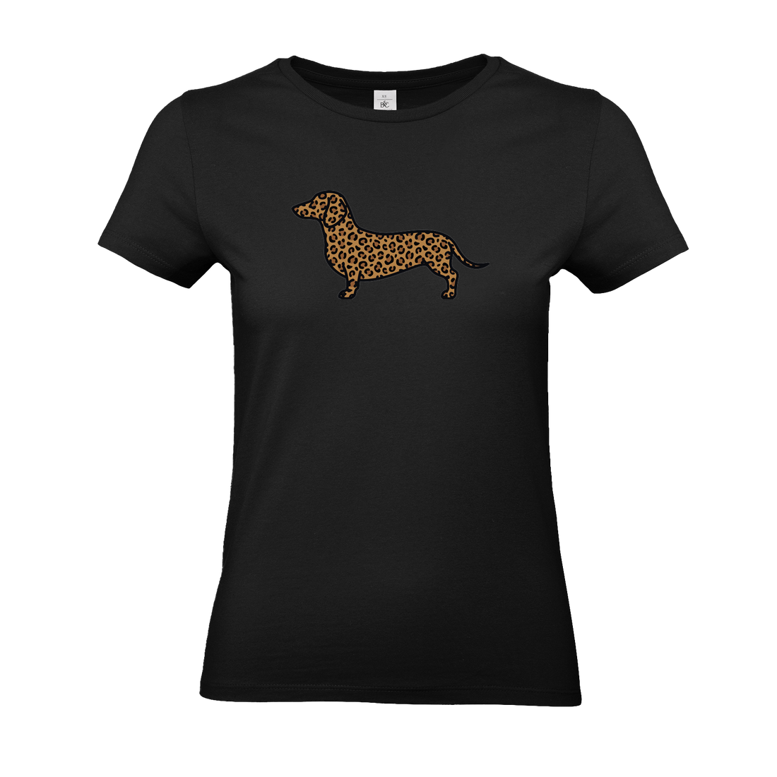Damen T-Shirt mit Dackel im Leo-Look | Nachhaltige Bio-Mode