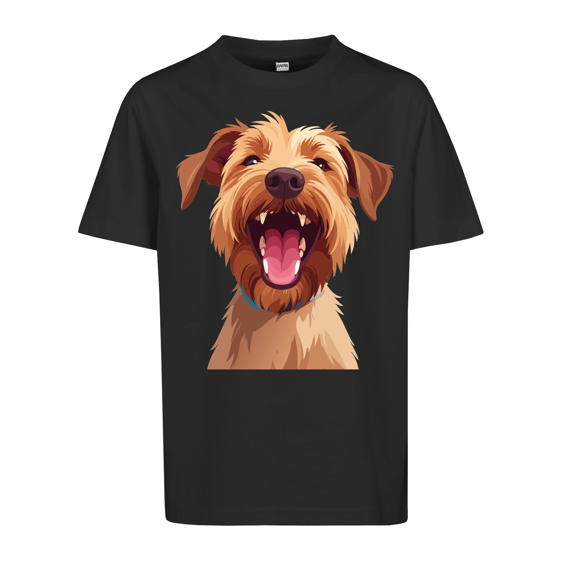 Kinder T-Shirt mit lachendem Dackel Gesicht | Bio-Baumwolle und Fair
