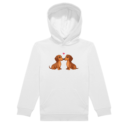 Kinder Hoodie in nachhaltiger Qualität mit Dackel Motiv.