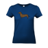 Dackel mit Leopardenmuster auf nachhaltigem T-Shirt – einzigartigbunt
