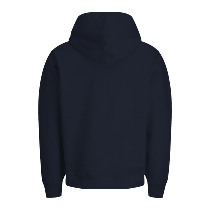 Extra schwerer Unisex Hoodie in Bio-Qualität von hinten.