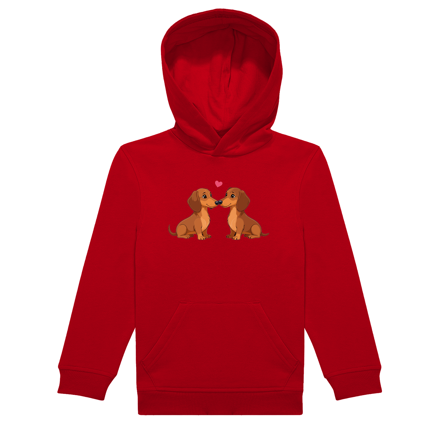 Kinder Hoodie mit Dackel-Motiv aus Bio-Baumwolle | Nachhaltig und Fair
