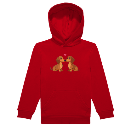 Kinder Hoodie mit Dackel-Motiv aus Bio-Baumwolle | Nachhaltig und Fair