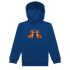 Kinder Hoodie Blau in nachhaltiger Qualität mit Dackel Motiv.