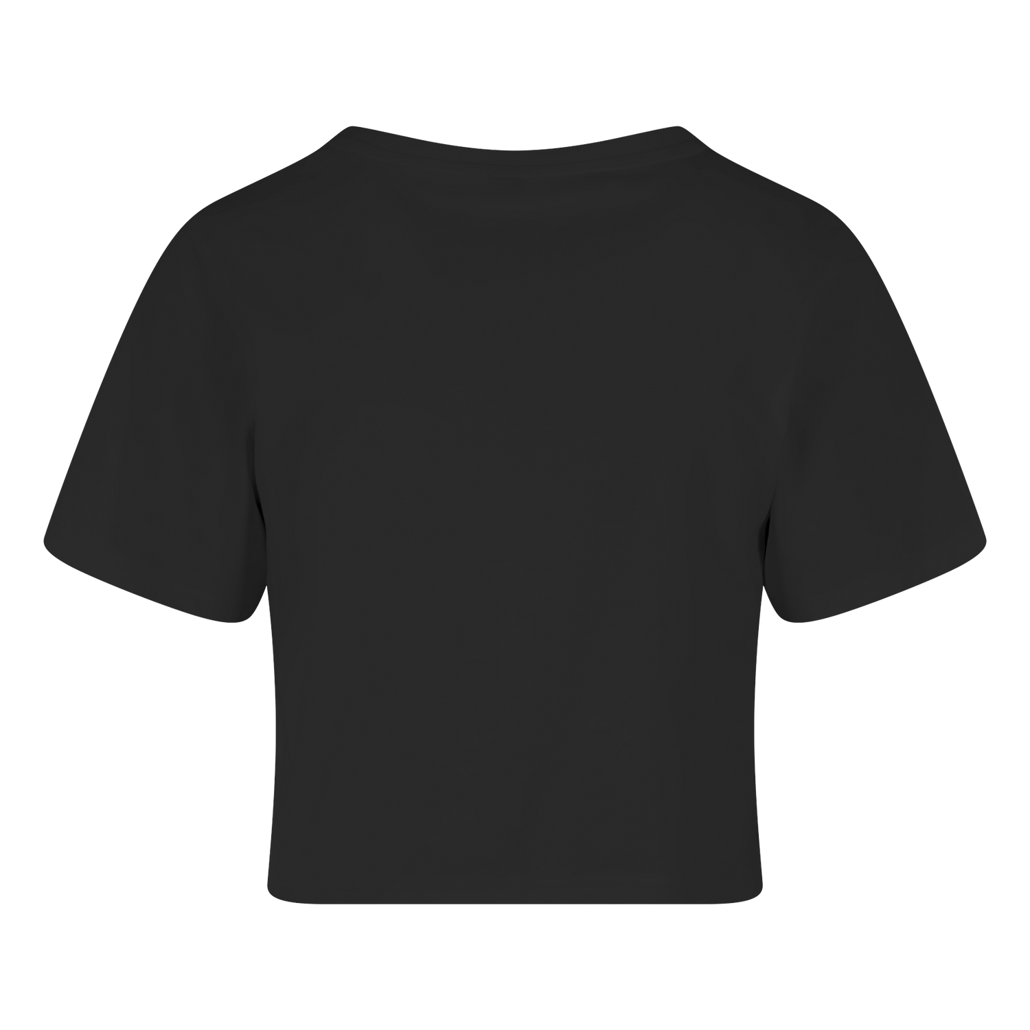 Schwarzes T-Shirt mit Rundhalsausschnitt, nachhaltig &amp; fair produziert – einzigartigbunt
