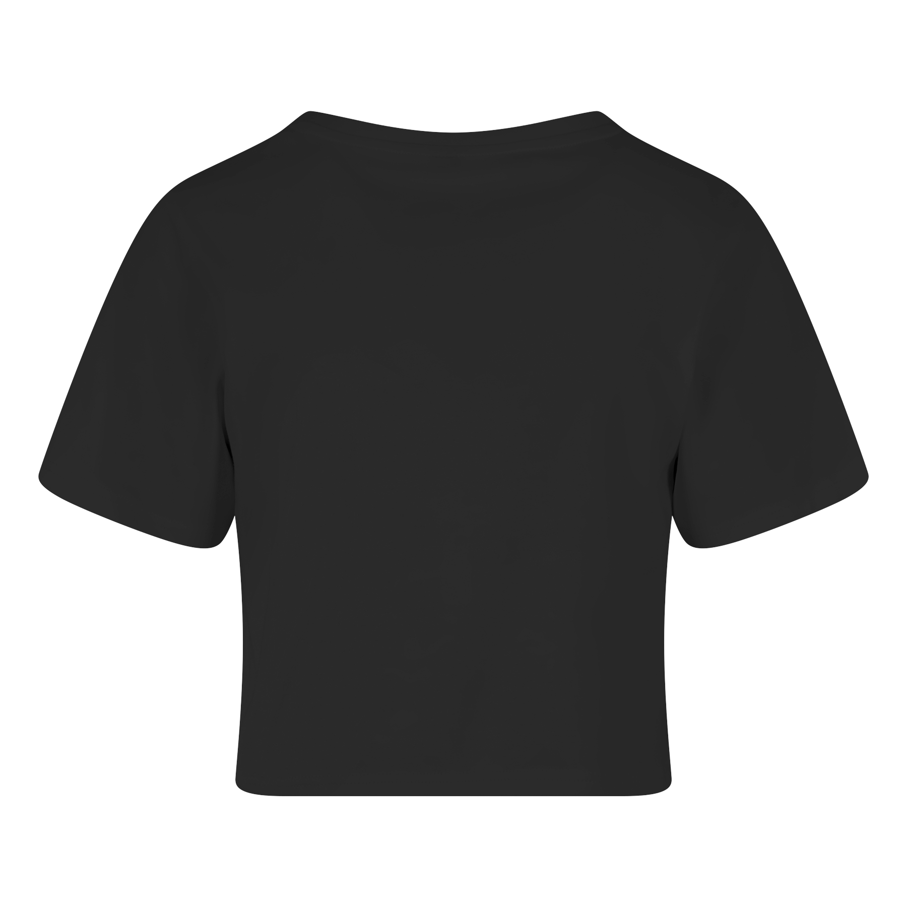 Schwarzes T-Shirt mit Rundhalsausschnitt, nachhaltig &amp; fair produziert – einzigartigbunt