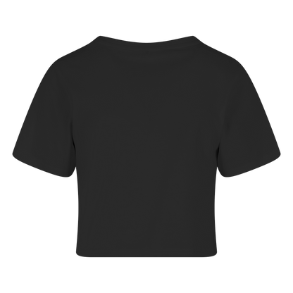 Schwarzes T-Shirt mit Rundhalsausschnitt, nachhaltig &amp; fair produziert – einzigartigbunt