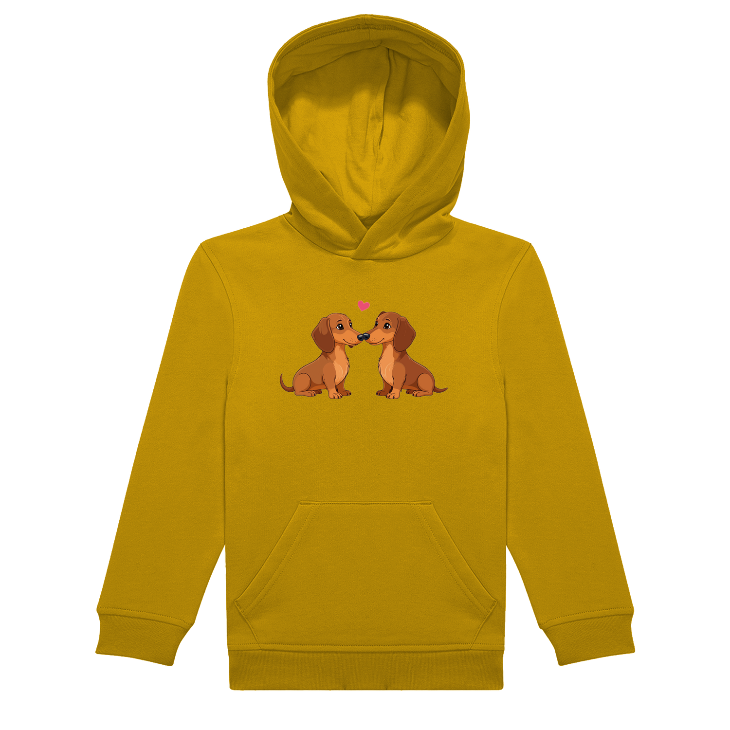 Kinder Hoodie in nachhaltiger Qualität mit Dackel Motiv.