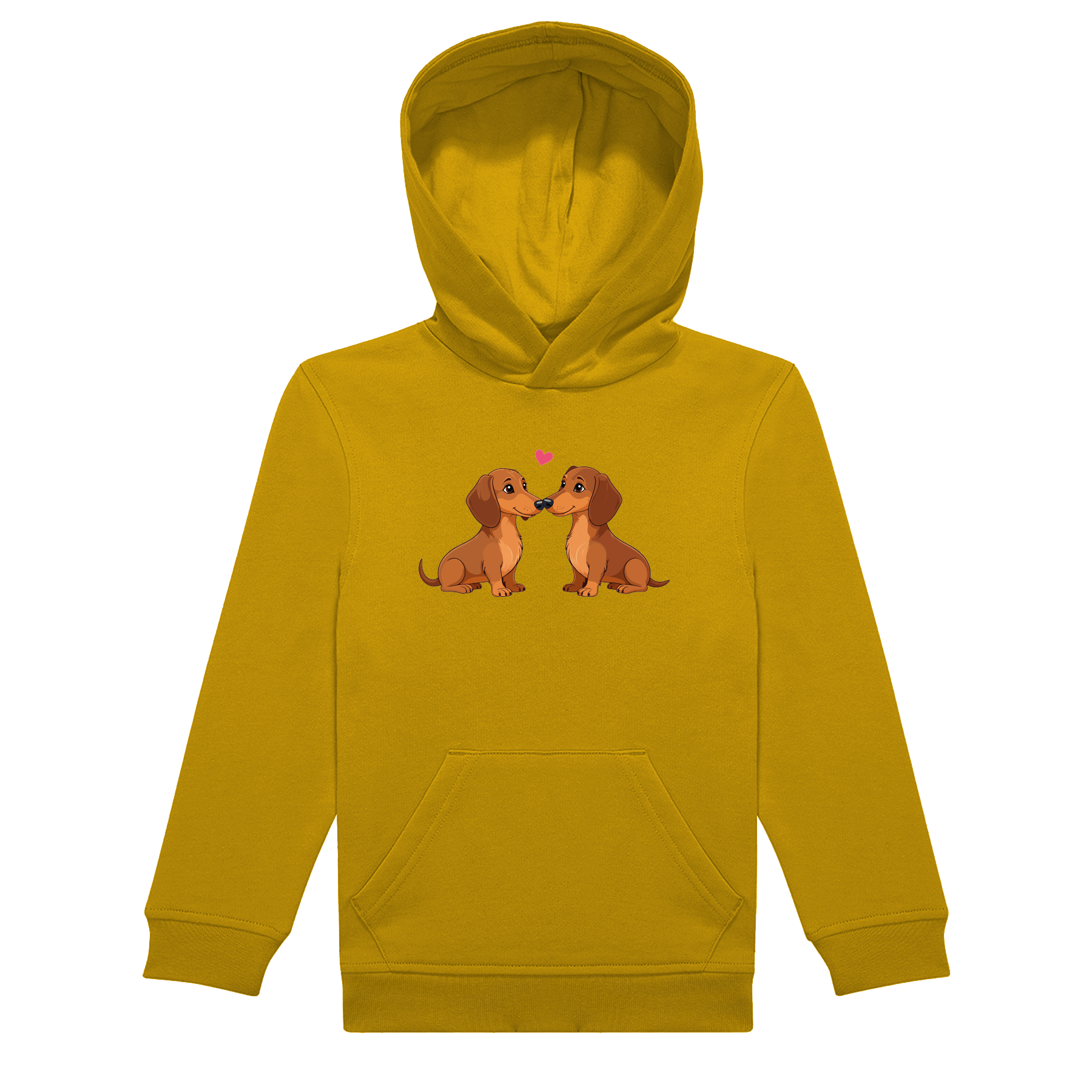 Kinder Hoodie in nachhaltiger Qualität mit Dackel Motiv.