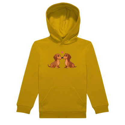 Kinder Hoodie in nachhaltiger Qualität mit Dackel Motiv.