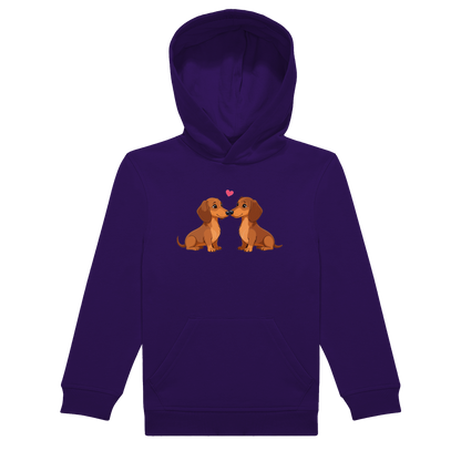 Kinder Hoodie in nachhaltiger Qualität mit Dackel Motiv.