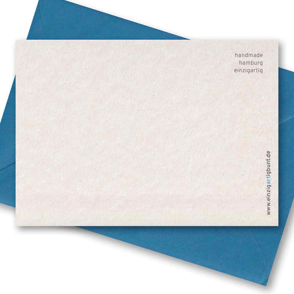 Handgedruckte Postkarte I Anker Möwe