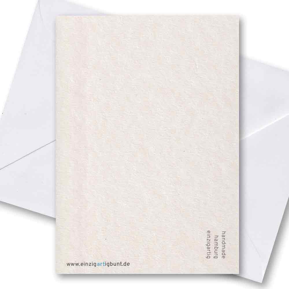 Handgedruckte Postkarte I Eistüte in bunten Farben