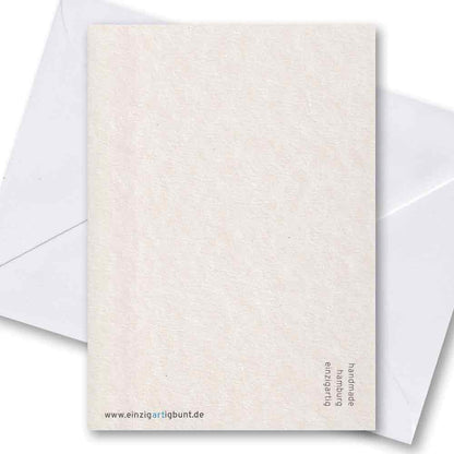 Handgedruckte Postkarte I Eistüte in bunten Farben